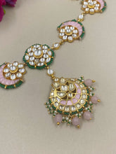 Designer Rajputi Pink Jadau Bridal Sheesh Patti With Tikka By Gehna Shop SheeshPhool